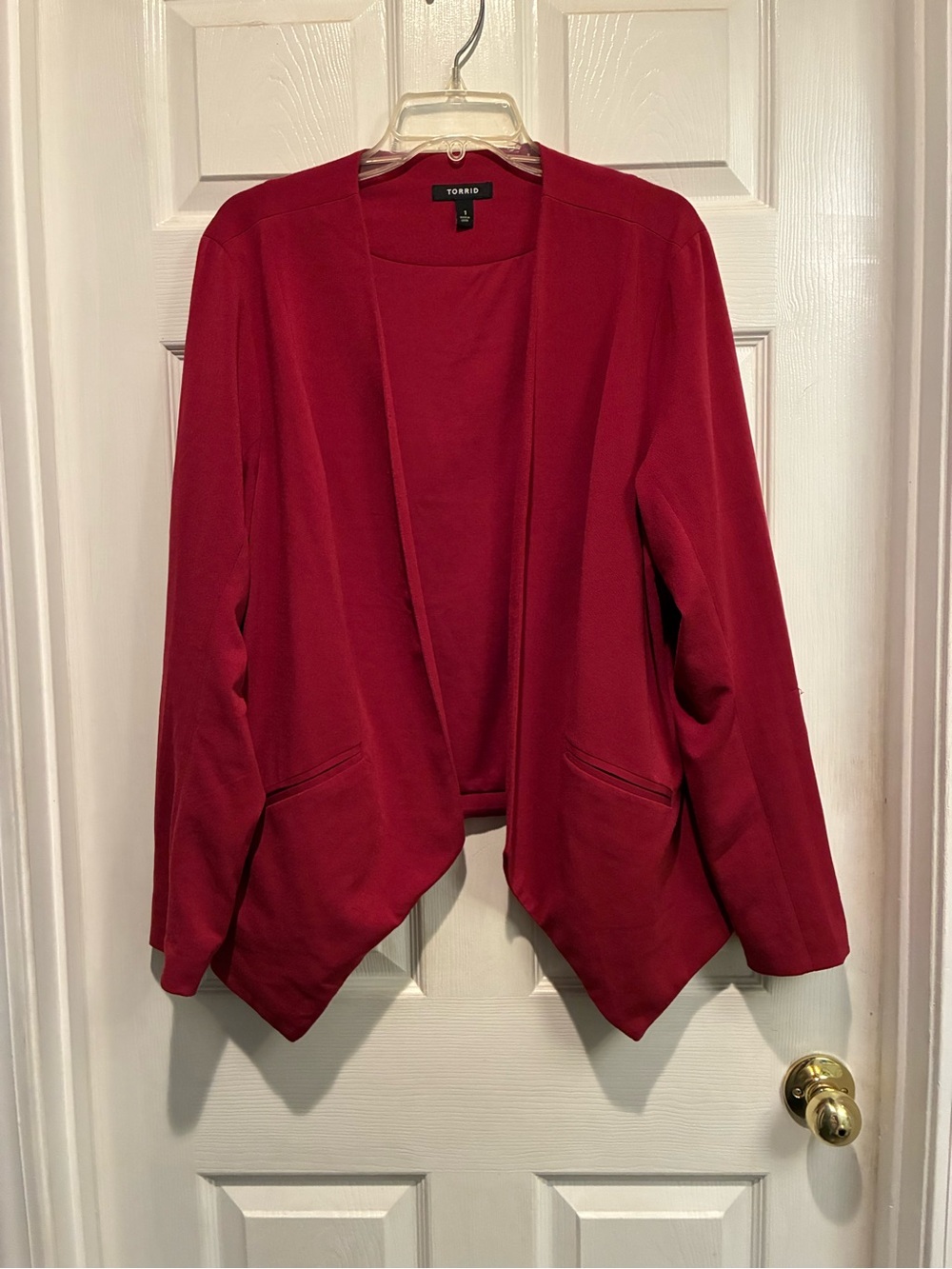 torrid Hot Pink Fuschia Open Front Draped Blazer